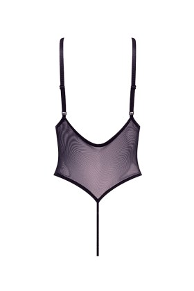 BARELY BARE LACE UP TEDDY BLACK, OS- 840498-5